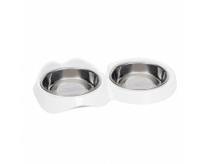 CatIt Pixi podwójna miska dla kota biała 2x200ml
