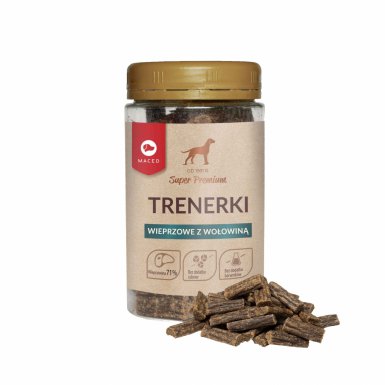 Maced Super Premium Trenerki wieprzowe z wołowiną dla psa 150g