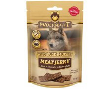 Wolfsblut Dog Meat Jerky Wild Duck & Turkey przekąska z kaczką (40%) i indykiem (40%) dla psa 80g