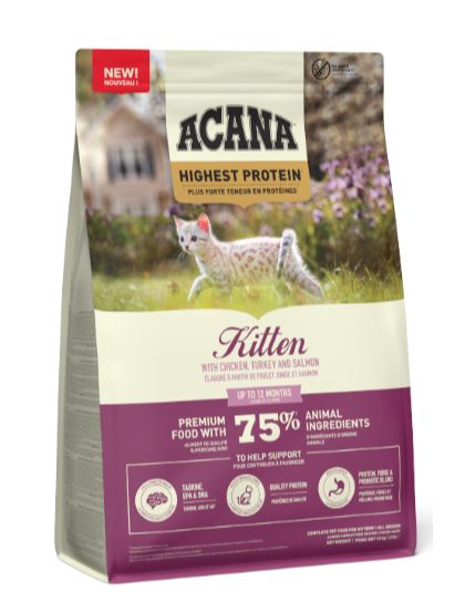 Acana Kitten Higest Protein sucha karma dla kociąt z kurczakiem, indykiem i łososiem 1.8kg