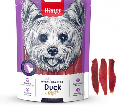 Wanpy Duck Jerky kawałki kaczki pieczone w piecu dla psa 