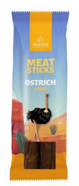Pokusa Feel The Wild Meat Sticks mięsne gryzaki dla psów struś 100g