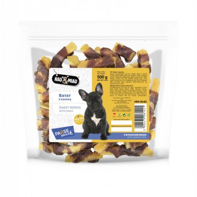 Hau&Miau Pausesnack przysmak dla psa, batat z kaczką 500g