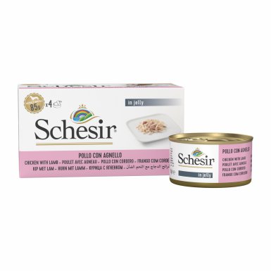 Schesir Karma mokra multipack dla psa kurczak z jagnięciną w galarecie 4x85g