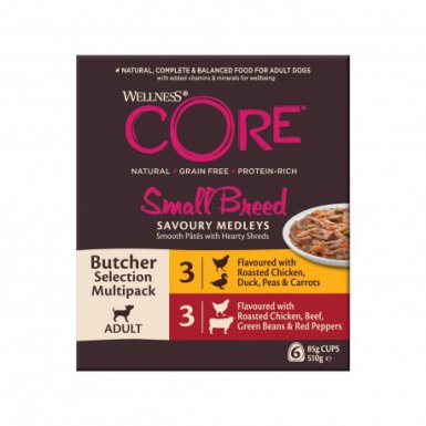 Core Small Breed Savoury Medleys Butcher karma mokra dla dorosłych psów małych ras 6x85g