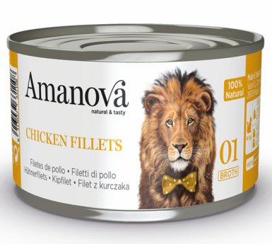Amanova Cat Fillets karma mokra dla kotów dorosłych z kurczakiem puszka 70g