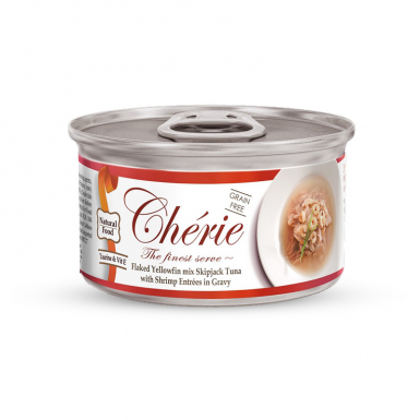 Pettric Cherie karma dla kota tuńczyk z krewetkami w sosie 80g