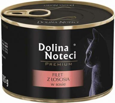 Dolina Noteci Premium filet 60% łososia w sosie bez zbóż puszka 185g