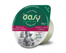 Oasy Kot More Love Cup Kurczak z wołowiną i szpinakiem kubek w naturalnym sosie 80g