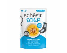 Schesir Soup karma mokra dla kotów zupa tuńczyk z kalmarami 40g