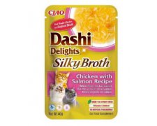 Inaba Cat Dashi Delights Silky Chicken Salmon z kurczakiem i łososiem karma bulion dla kotów 40g