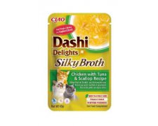  Inaba Cat Dashi Delights Silky Chicken with Tuna and Scal karma z kurczakiem tuńczykiem i przegrzebkami saszetka 40g