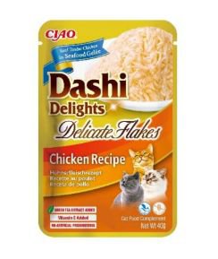Inaba Cat Dashi Delights Flakes Chicken z kurczakiem karma mokra dla kotów 40g 