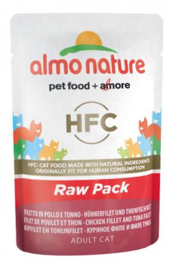 Almo Nature HFC Raw Pack 75% mięsa saszetka 55g w bulionie