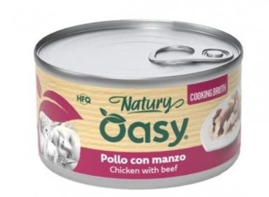 Oasy Coocking Broth kurczak z wołowiną w bulionie puszka dla dorosłego kota 85g