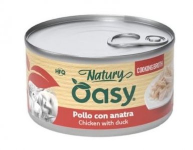 Oasy Cooking Broth kurczak z kaczką w bulionie puszka dla dorosłego kota 85g