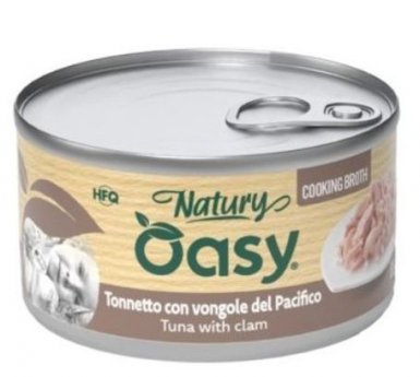 Oasy Cooking Broth tuńczyk z małżami w bulionie puszka dla kota 85g