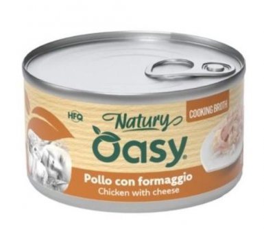 Oasy Coocking Broth kurczak z serem w bulionie puszka dla dorosłego kota 85g