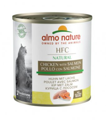 Almo Nature Natural HFC Adult czyste niemielone mięso gotowane w bulionie dla kota 280g