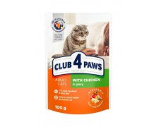 CLUB4PAWS Adult saszetka dla kota w sosie 100g