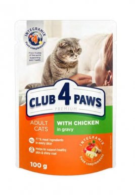CLUB4PAWS Adult saszetka dla kota w sosie 100g