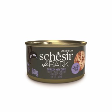 Schesir After Dark karma mokra dla kota o smaku kurczaka w bulionie z kaczki 80g 