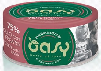 Oasy More Love Cat Adult 75% kurczak z wątróbką puszka w bulionie 70g