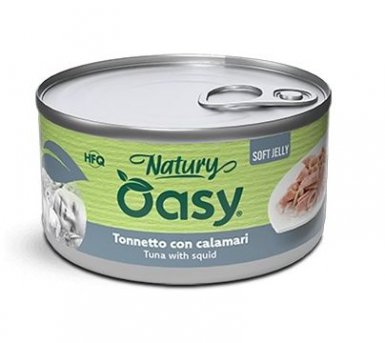 Oasy Natury Soft Jelly tuńczyk z kalmarami puszka dla kota galaretka 85g