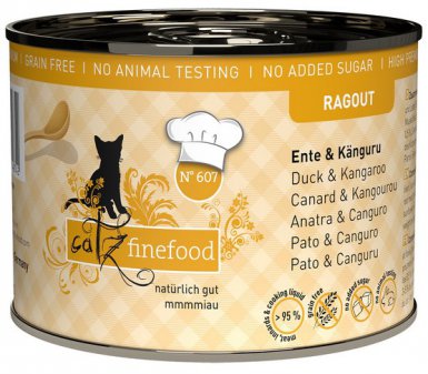 Catz Finefood Ragout N.607 Kaczka i Kangur kąski w pysznym sosie puszka bez zbóż