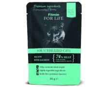 Fitmin Cat For Life Adult Sterilised Salmon z tauryną saszetka 85g w sosie