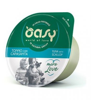Oasy Kot More Love Cup Tuńczyk i przegrzebki (małże) kubek w naturalnym sosie 80g