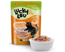Lucky Lou Extrafood Tuńczyk i marchewka w bulionie saszetka dla kota bez zbóż, bez ryżu, bez cukru 70g