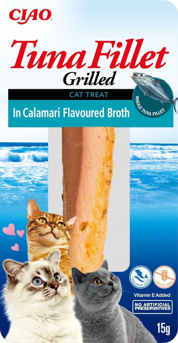 INABA Cat Tuna Fillet in Calamari Tuńczyk w Kalmarach 15g