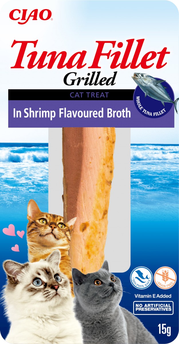 INABA Cat Tuna Fillet in Shrimps Tuńczyk w krewetkach 15g