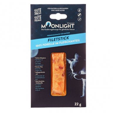 Moonlight Dinner soczysty, aromatyczny filet z mięsa pstrąga przysmaki dla kota 22g