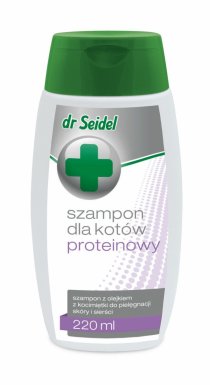 Dr Seidel Szampon dla kota 220ml proteinowy doskonale myje i pielęgnuje sierść 