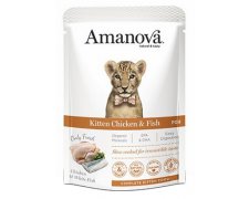 Amanova Cat Kitten Karma mokra dla kociąt z kurczakiem i białą rybą 85g