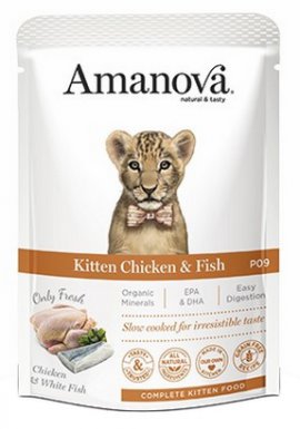 Amanova Cat Kitten Karma mokra dla kociąt z kurczakiem i białą rybą 85g