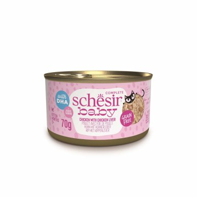 Schesir Baby karma mokra dla kociąt o smaku kurczaka z wątróbką 70g