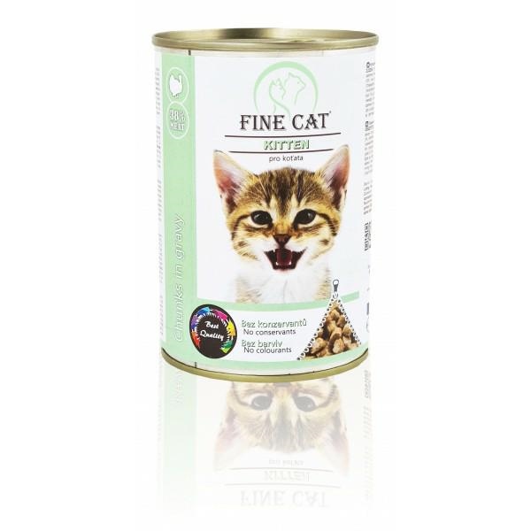 Fine Cat Kitten karma mokra dla kociąt z indykiem 415g