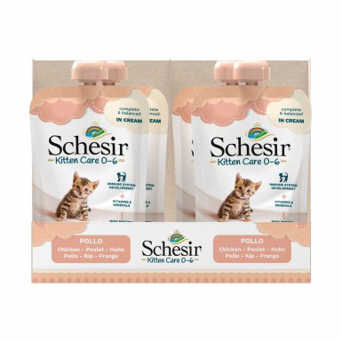 Schesir Kitten Care 0-6 karma mokra dla kociąt pasta z kurczaka 150g