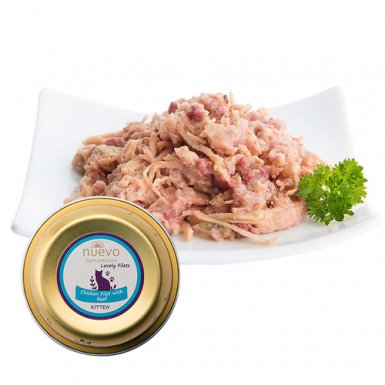 Nuevo Kitten filet z kurczaka z wołowiną i olejem lnianym tacka 80g