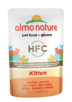 Almo Nature HFC Cuisine Kitten świeże mięso gotowane w bulionie saszetka 55g