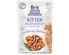 Brit Care Fillets in Jelly Kitten Salmon saszetka dla kociąt z łososiem 85g