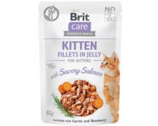 Niska cena! Brit Care Fillets in Jelly Kitten Salmon saszetka dla kociąt z łososiem 85g