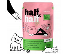 Half & Half Kitten karma mokra dla kociąt z indykiem w galarecie 100g