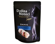 Dolina Noteci Premium Kot Junior Danie z dorsza i sardynki bez zbóż saszetka w sosie 85g