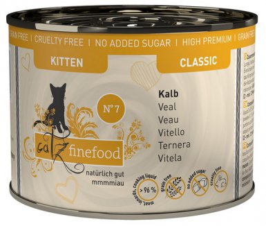 Catz Finefood Kitten N.07 Wołowina i cielęcina puszka 200g