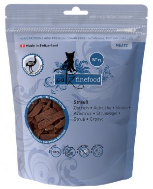 Catz Finefood Meatz N.17 Struś chrupiące paski z suszonego mięsa strusia 45g