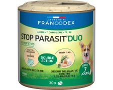 Francodex Stop Parasit Duo tabletki odstraszające pasożyty wewnętrzne i zewnętrzne dla małych psów 30tabl.